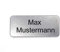 Gravurheim - Briefkastenschild Türschild individuelle Gravur Name | selbstklebend - personalisiert | Kunststoff - Plastik | viele Farben und Größen (8x3,5cm Rechteck abgerundet, Silber-Schwarz)