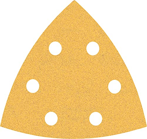 Bosch 50x EXPERT C470 Schleifblatt (für Farbe auf Holz, Hartholz, Ø 93x93 mm, Körnung 100, Professional Zubehör Deltaschleifer)