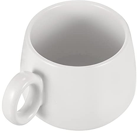 Cabilock 1 Pc Tasse à Café Ventre Pot Tasses à Thé Au Citron Tasse en Porcelaine Tasse à Café Au Lait Tasses à Lait Décoratives Tasse De Céréales Les Amoureux Céramique Blanche Gros Ventre