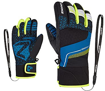 Ziener Kinder LONZALO Ski-Handschuhe/Wintersport | wasserdicht, Primaloft, Persian Blue, 7