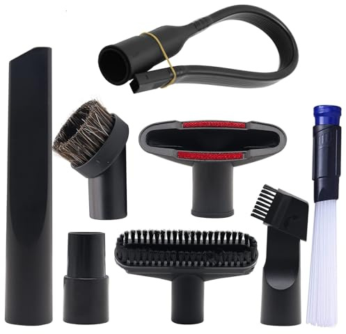 Alrens 1 1/4 Shop Vacuum Cleaner Attachments Brushes for Vac Accessories 1/4 inch 1 3/8 inch, Set of 8