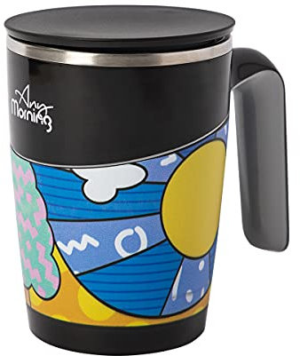 Any Morning Thermobecher mit Henkel und Deckel | Kaffeebecher aus Edelstahl | Coffee to go Becher | Thermotasse | Isolierbecher für Zuhause oder Büro | 470 ml