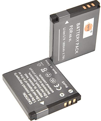 DSTE (2-Pack) NB-8L NB-8LH NB8L Rechargeable Li-ion Battery Compatible with Canon PowerShot A2200, A3000, A3100, A3200, A3300