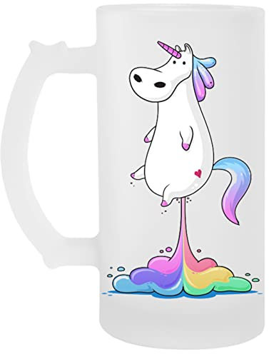 Einhorn Furz Fliegend Transparent Bier Becher Beer Mug
