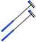2 Stücke Dual Head Small Hammer Kunststoff Metallkopf Schmuck Mallet Tuning Hammer Multi-head Craft Hammer Mini Miniatur Hammer Für Essen Walnuss Und Juwelier (blau)