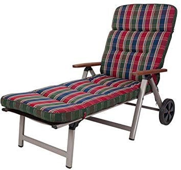 8699 Auflage Rollliegen Kreta rot-blau-grün gestreift Sitzpolster 200x60x9 cm (ohne Liege)