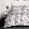 3 Piece 100% Egyptian Cotton King Size Duvet Cover 400 Thread Count Print Cover Bedding Set - Quilt Reversible Duvet Covers with 2 Matching Pillowcases (Exotic Lilac, King)