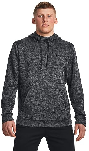 Under Armour Men's ArmourFleece Twist Hoodie, (001) Black / / Black, Medium