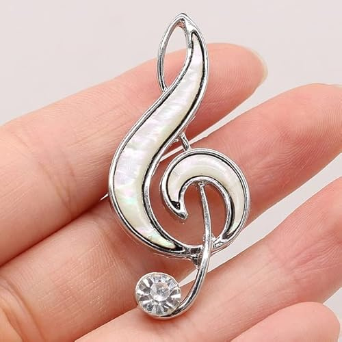 VITAU Broschen Musiknote Form Legierung Pins für Mädchen Frauen Party Hochzeiten Kostüm Mantel Zubehör Schmuck