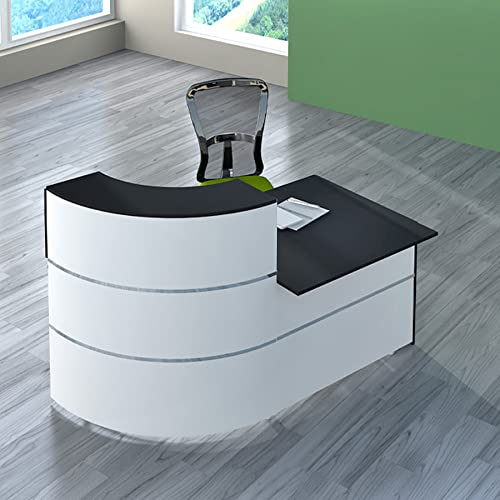 Schrank & Stuhl | Bogentheke Empfangstresen Flair 7 mit Beratungsplatz | 110 x 180 x 95 cm (HxBxT)