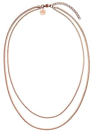 Purelei® Two Layers Kette Damen (Rosegold) – Halskette Damen aus langlebigem Edelstahl – Wasserfeste Kette mit Anhänger – 40-45 cm Länge verstellbar – Halskette für deinen individuellen Look
