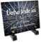 Gedenktafel, rechteckig, aus Plexiglas, Motiv Buntglas, verschiedene Größen, Stärke 6 mm, personalisierbar, 20 x 15 cm
