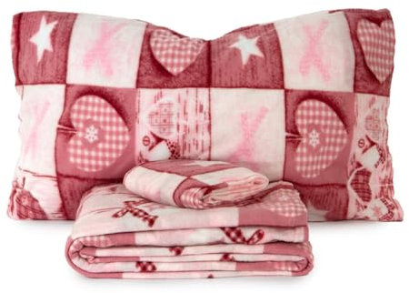 Morbidissimi Completo lenzuola Sweet in Pile dimensioni varie J926 Singolo ROSA