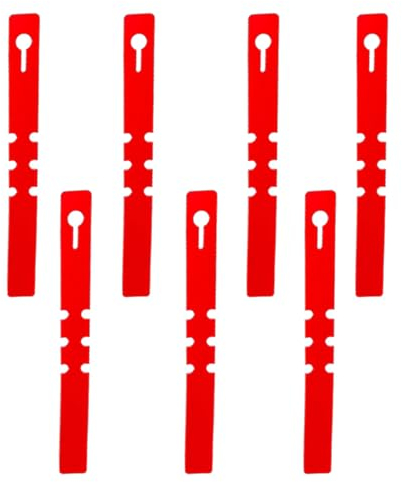Lot de 100 étiquettes en plastique pour plantes - Rouge - Réglable - À suspendre autour de l'arbre - Marqueurs de nom pour semences, légumes, fleurs et plantes en pot, jardinage, 2 x 21 cm