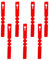 Lot de 100 étiquettes en plastique pour plantes - Rouge - Réglable - À suspendre autour de l'arbre - Marqueurs de nom pour semences, légumes, fleurs et plantes en pot, jardinage, 2 x 21 cm