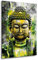 Kunstgestalten24 Aludibond Bild Buddha Green Paint Wandbild Kunstdruck Wanddekoration