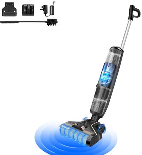 ANSIMIDA Bürstenlos Akku Staubsauger, Vacuum Cleaner bis zu 25Min Laufzeit, Elektrische Kehrbesen Akkus Auger kabelloser Staubsauger für Auto/Tierhaare/Zuhause/Hartböden