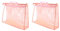 PATIKIL Handbag Dust Bags, 2 Pack Clear Purse Storage Organizer XXL Size PVC Dustproof Handbag Cover Transparent Purse Protector for Closet Rack Wardrobe, Pink