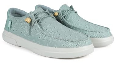 WALK IN PITAS | Kila | Mocasines de Mujer | Náuticos Casual | Zapatillas de Verano | Zapatos de Mujer Casuales y Cómodos | Calzado de Pitas | Verde 38