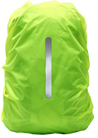 BOTCAM Abdeckung im Freien bei geeignetem Rucksack, regenfester Sport für regnerische Tage, leuchtende Sporttasche Turnbeutel Trecker (Fluorescent green, S)