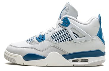 Jordan Big Kid's 4 Retro Off White/Military Blue (HF4281 141), Off White/Military Blue, 5 Big Kid
