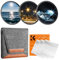 K&F Concept Ø77mm Filtre Étoile 4+6+8 Points Filtre Star Effets Spéciaux et 3 Chiffon et Sac pour Objectif Appareil Photo