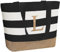TAHAVICE Personalisierte Strandtasche, Initiale Tote Bag Damen Groß, Einkaufstasche mit Reißverschluss, Personalisierte Geschenke Frauen für Freundin Brautjungfer Frau Kollegin(L)