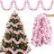 Aitsite 10M/Pack of 5 Lametta Weihnachtsbaum, Lametta Weiß und Rosa Schneeflocke Weihnachtsdeko Weihnachtsbaum Girlande Weihnachten deko Party Weihnachtsfeier Weihnachtsdekoration Hängende