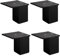 YJRZYQKXKL Pieds de Meuble Noir, Lot de 4 Réglable Pattes de Meuble Carré Aluminum Alloy | Finition en Anodisé Pieds de Table Hauteur: 3-40cm Pieds de Canapé Pieds de Table Basse-5cm/2