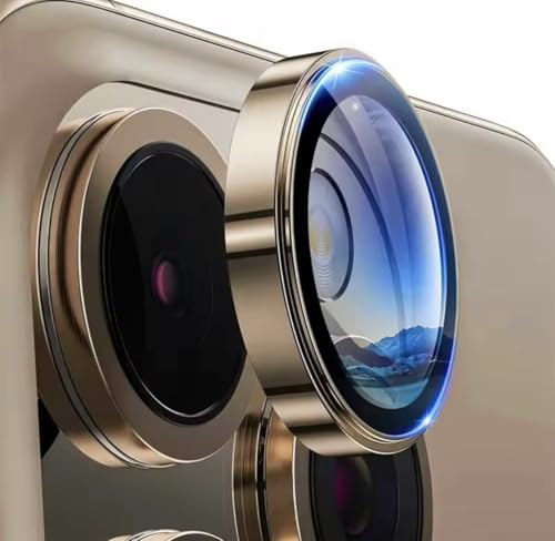 SmartBoon Protectores de Lentes de Cámara para iPhone 16 Pro Max/16 Pro/15 Pro Max/15 Pro/14 Pro Max/14 Pro Resistente Cristal Templado HD Facil y Precisa Instalacion (Desierto Titanio) 3 unidades