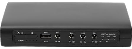 USV Batterie Backup, 25600 MAh, 94,72 Wh, 5 V, 9 V, 12 V, 5 Ausgänge, Unterbrechungsfreie Stromversorgung für Überwachungskameras, Überspannungsschutz mit Batterie Backup
