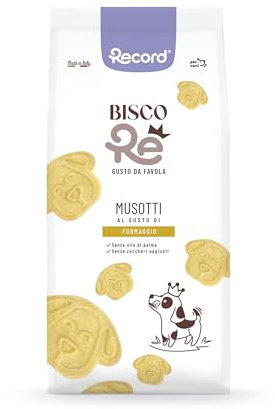 Record - Kekse für Hunde mit Käse, Format 1 kg. Knusprige und natürliche Snacks, gebacken, ohne Konservierungsstoffe oder Palmöl, leicht, verdaulich und schmackhaft