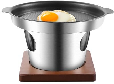 Hornillo de camping con alcohol, Hornillo de camping con parrilla para barbacoa | Juego de cocina de camping portátil Diseño resistente - Hornillo de barbacoa antiadherente extraíble Parrilla para