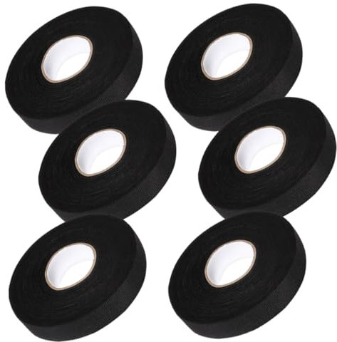 MUCKLILY 6rollen Kabelbaumband Für Kabelbaum-gewebeband Hochtemperatur-kabelbaumband Kabelbaum-band Für Automotoren Kabelbaumbänder Selbstklebendes Gewebeband Für Elektrische Automobile