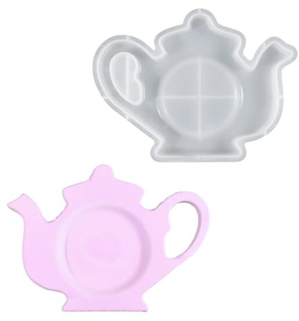 Thickened Silicone Molds Resin Coasters Moulds Teapot Shape Hand-Making Moulds Silicone Texture for Creative Project
