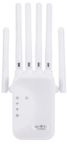 Ripetitore WiFi 2025 Amplificatore Segnale wifi con 6 Antenne,Porte Ethernet,Supporta Acess Point, Wireless Extender Compatibile con Tutti i Router,Adatto per Casa e Ufficio