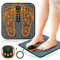 Ems Fußmassagegerät,USB Fussmassagegerät Elektrisch Faltbares und Tragbares Foot Massager mit 8 Modi & 19 Einstellbaren Frequenzen für Muskelschmerzlinderung und Durchblutungsförderung