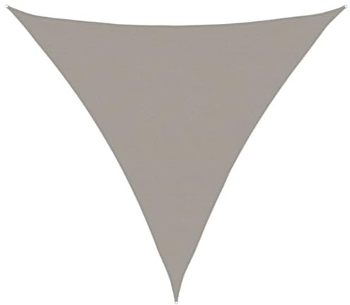 vidaXL Toldo de Vela Triangular HDPE Gris Claro 160 g/m² 6x6x6 m, Vela de Sombra de Sol, Vela de Sombra, toldo de Patio, Vela de Sombra Solar