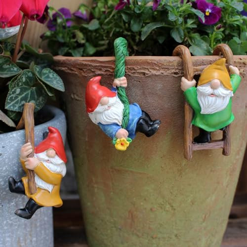ACAREY Zwerg Gartendeko Für Draußen,3 Stück Harz Zwerg Garten Deko Figuren, Kawaii Tiere Dekoration Gartenfiguren, Geschenke Für Frauen & Mama, Osterdeko Outdoor Für Terrasse