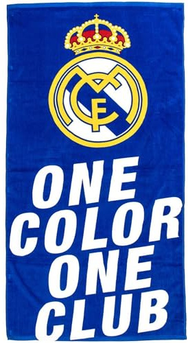 CERDÁ LIFE'S LITTLE MOMENTS Real Madrid Towel – Official Towel, Crest and Club Colours, Ideal for Beach, Pool, Bath or Sport, Practical Accessory for Football Fans