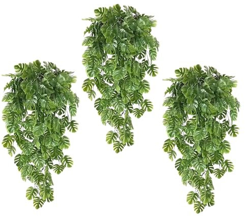 Plantas artificiales de pared, plantas artificiales colgantes en maceta, pared para plantas, plantas falsas al aire libre, resistentes a la intemperie, cesta colgante para plantas, plantas como