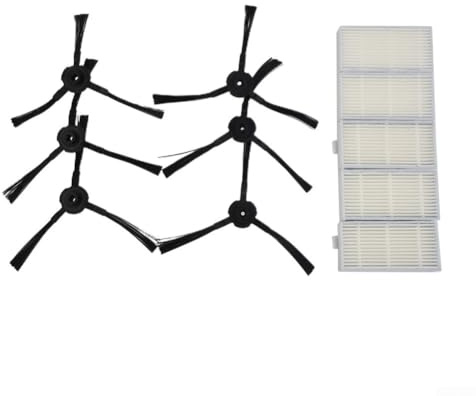 Saugroboter für SilverCrest für SSR 3000 A1 Ersatzteile Set mit 5 Filtern 6 Seitenbürsten Kompatibel mit Saugroboter Tiefenreinigung Wartungsset