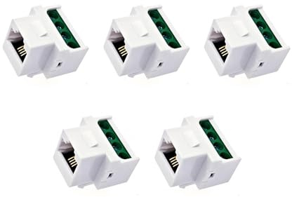 JZK Jack a vite RJ11 Presa trapezoidale telefonica CAT3, accessori per moduli presa a muro telefonica RJ11, connettore adattatore terminale a vite femmina 6P4C con scheda breakout a 4 viti