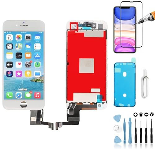 Mobilevie Ecran Replacement Compatible avec iPhone 7 Plus Blanc : Écran LCD Tactile de Haute Qualité sur châssis