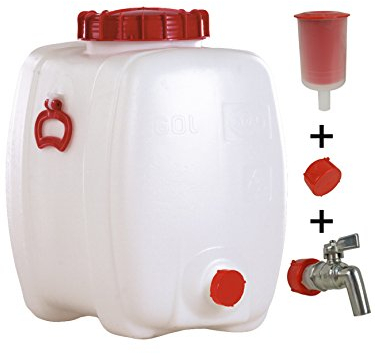 Graf Getränkefass Oval 60 Liter mit Messing Auslaufhahn 3/4 und Gärspund