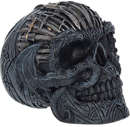 Nemesis Now Sword Skull 18.5cm Figurine, Resin, Black