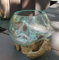 Ancient Wisdom Hand-blown Molten Glass on Wood - Small
