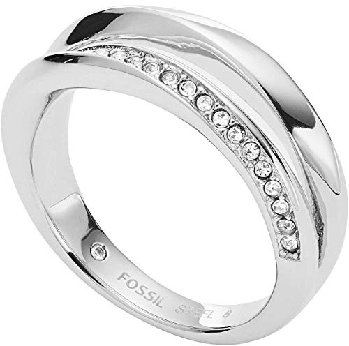 Fossil Damen-Ringe Edelstahl zirkonia