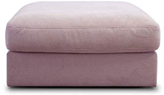 CAVADORE Sofa-Modul Fiona Sitzelement ohne Rücken / XXL-Hocker / 94 x 48 x 112 / Webstoff flieder-lila
