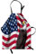 ABAKUHAUS Adler Kochschürze, Patriotische Symbole des Landes mit einer amerikanischen Flagge mit einem Weißkopfseeadler-Nationalismus, Höhenverstellbar Klare Farben ohne verblassen, Mehrfarbig